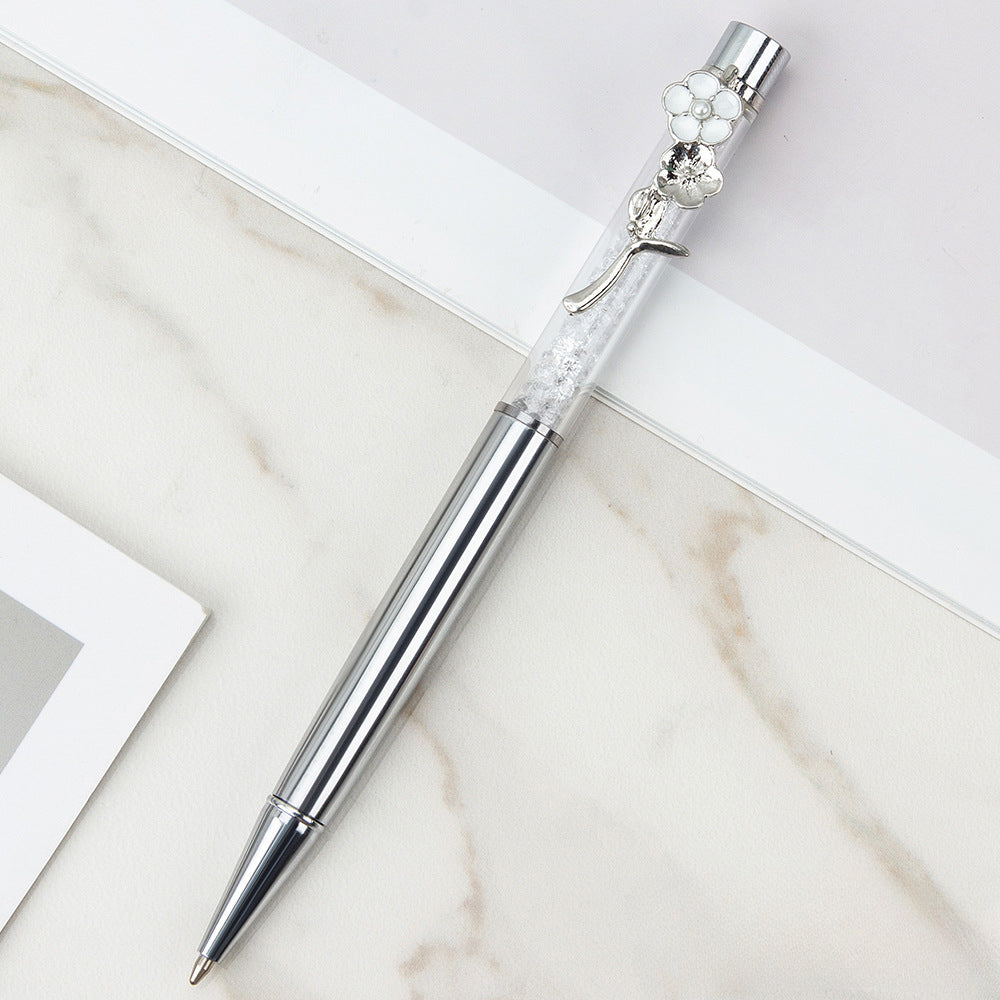 Wholesale Creative Flower Metal Rhinestone Ballpoint Pen